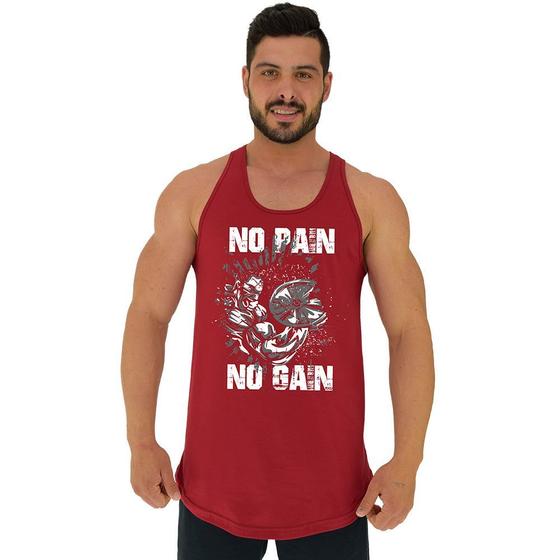 Imagem de Regata Longline Estampada Masculina MXD Conceito No Pain No Gain