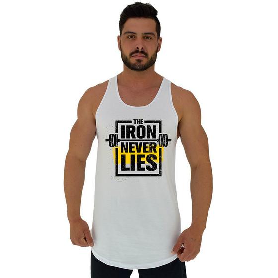 Imagem de Regata Longline Estampada Masculina MXD Conceito The Iron Never Lies