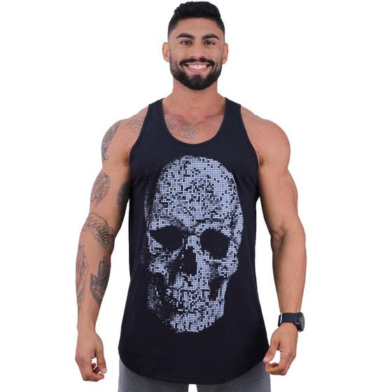 Imagem de Regata Longline Masculina Limitada MXD Conceito Caveira Digital