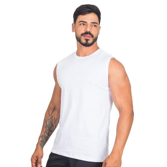 Imagem de Regata masculina adulto 100% algodão basicamente  tam  m-g-gg