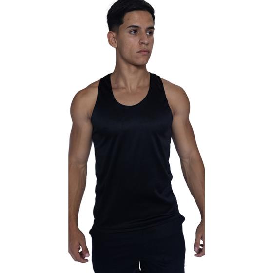 Imagem de Regata Masculina Slim Fitness Básica De Academia Moda Fit