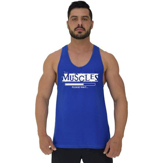 Imagem de Regata Menos Cavada Masculina MXD Conceito Muscles Please Wait