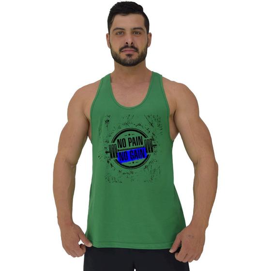 Imagem de Regata Menos Cavada Masculina MXD Conceito No Pain No Gain Halteres