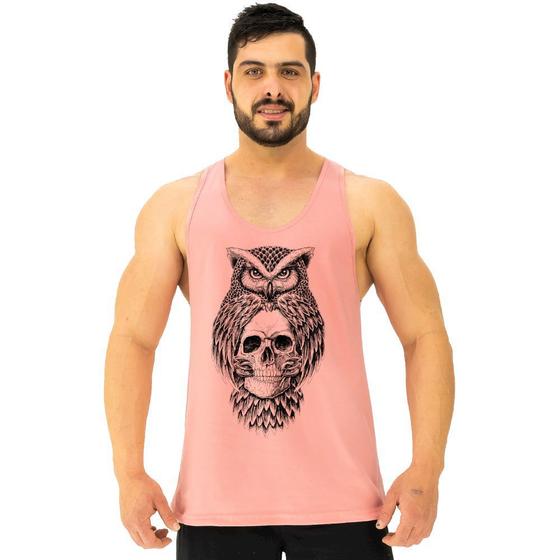 Imagem de Regata Menos Cavada Masculina MXD Conceito Owl and Skull