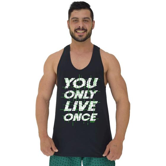 Imagem de Regata Menos Cavada Masculina MXD Conceito You Once Live Once