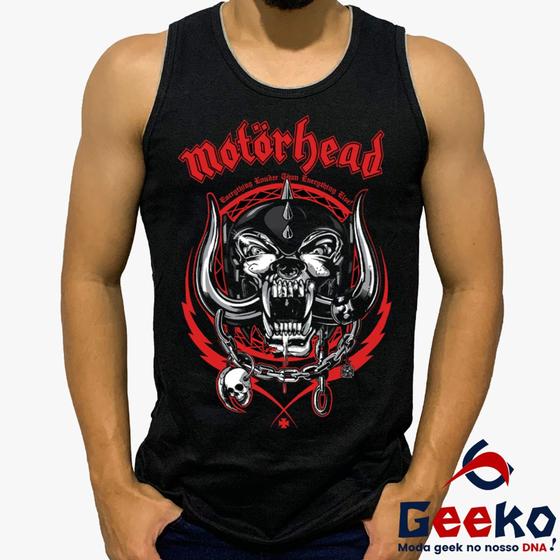 Imagem de Regata Motorhead 100% Algodão Camiseta Regata Rock Geeko