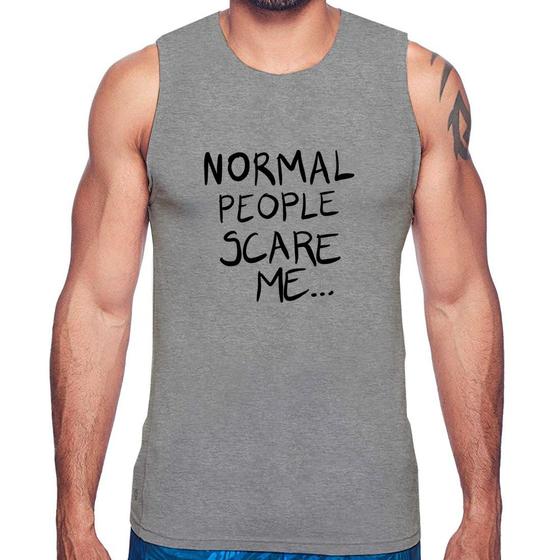 Imagem de Regata Normal people scare me - Foca na Moda