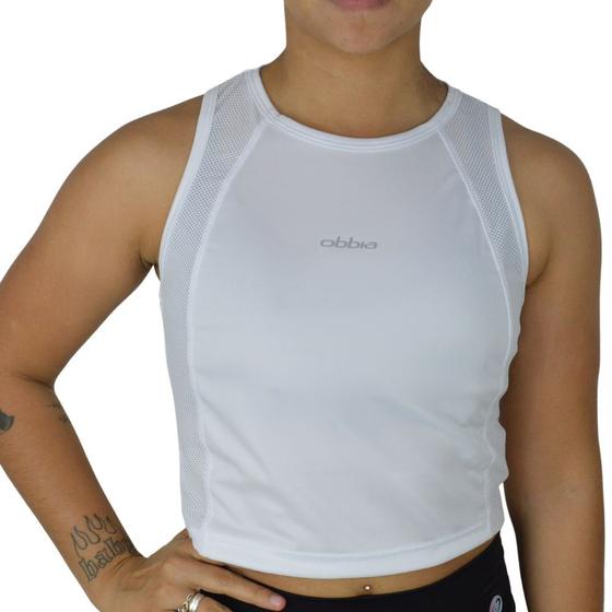 Imagem de Regata Obbia Cropped Com Tela Esportiva Feminina OB241066