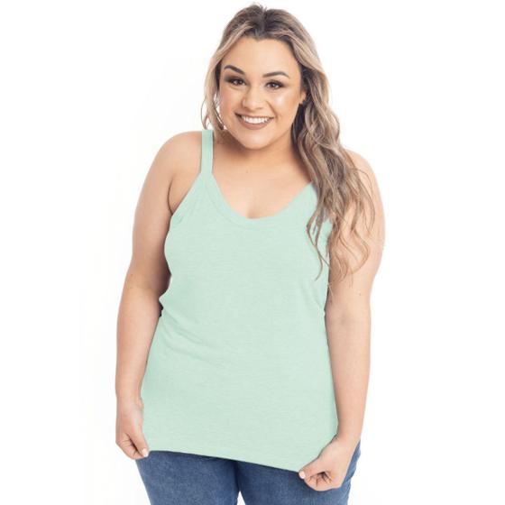 Imagem de Regata Plus Size Camisa Blusa Alcinha Atacado Feminina Verão