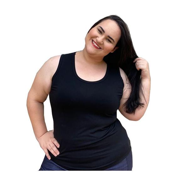 Imagem de Regata Plus Size Feminina Regatas Academia Fitness Verão 2021