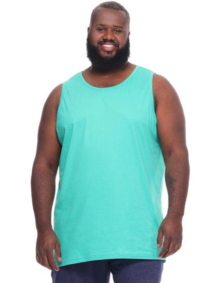 Imagem de Regata Plus Size Masculina Anistia Tradicional sem Estampa Menta