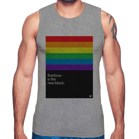 Imagem de Regata Rainbow is the new black - Foca na Moda