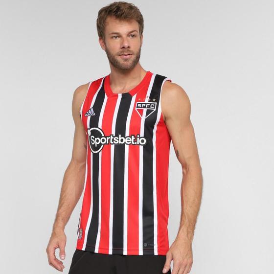 Regata São Paulo Basquete Adidas 2 Masculina Menor preço em Regata São Paulo Basquete Adidas 2 Masculina