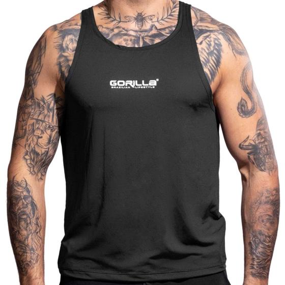 Imagem de Regata Slim Gorilla Masculina Academia Treino Luta Musculação Competição Estilo Confiança Desempenho