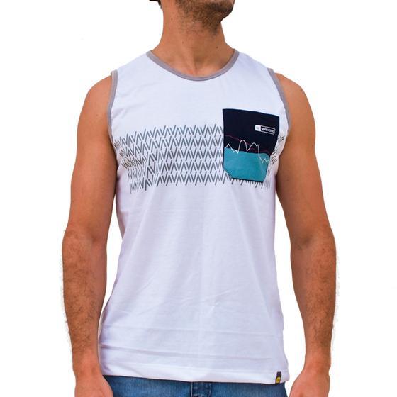 Imagem de Regata sustentável com bolso previsão ondas TAMANHO M