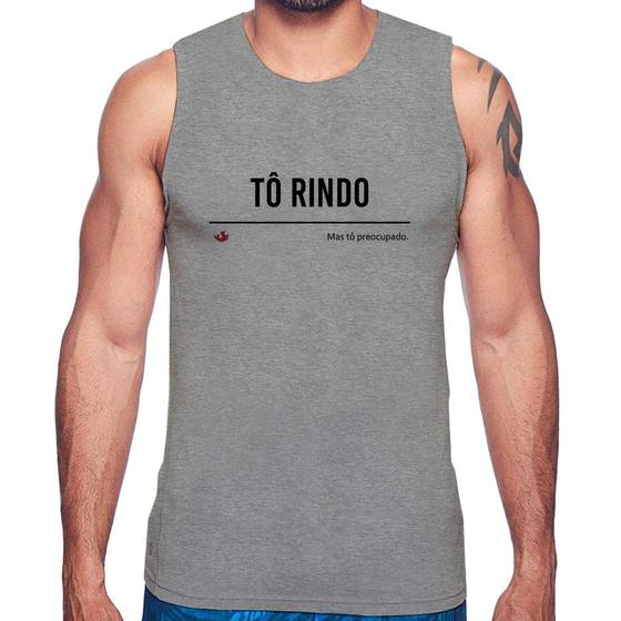 Imagem de Regata Tô Rindo mas tô preocupado - Foca na Moda