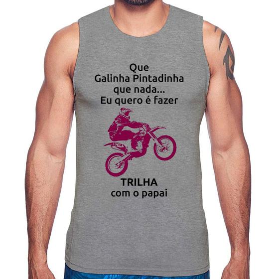 Imagem de Regata Trilha com o papai (moto rosa) - Foca na Moda