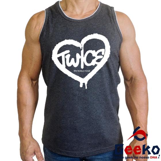 Imagem de Regata Twice 100% Algodão 5th World Tour K-pop Camiseta Regata Geeko