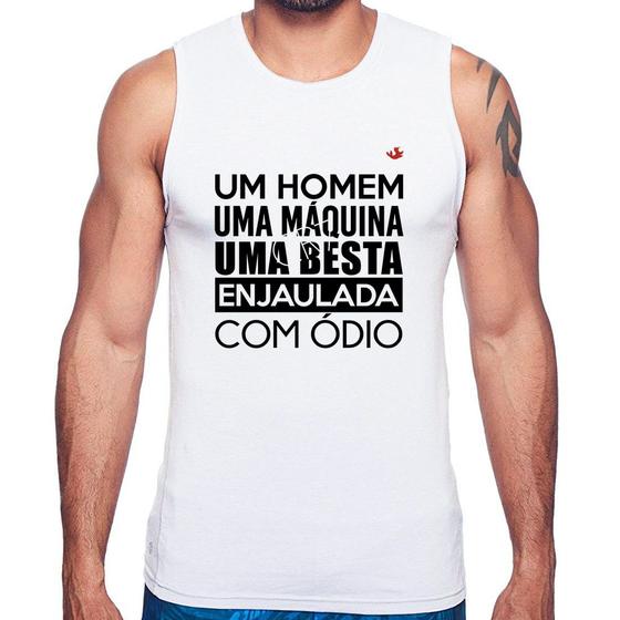 Imagem de Regata Um homem, uma máquina, uma besta enjaulada com ódio - Foca na Moda