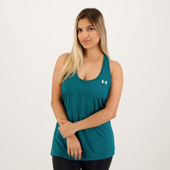 Imagem de Regata Under Armour Tech Tank Feminina Verde Mescla