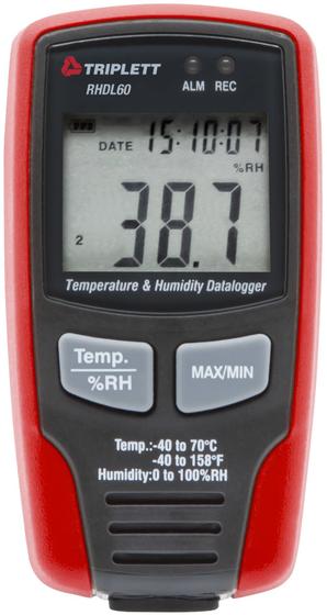 Imagem de Registrador de dados de temperatura/umidade Triplett RHDL60-NIST USB