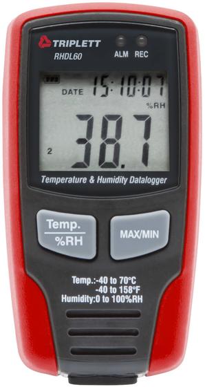Imagem de Registrador de Temperatura e Umidade Triplett RHDL60 com Display