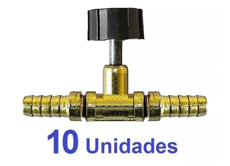 Imagem de Registro 3/8" Conexão Emenda Mangueira 3/8" Gás - 10 peças (13k)