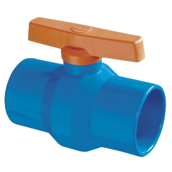Imagem de Registro De Esfera Com Rosca Pvc Com Bitola De 2.1/2" Com Sistema TAQ E V.A.R