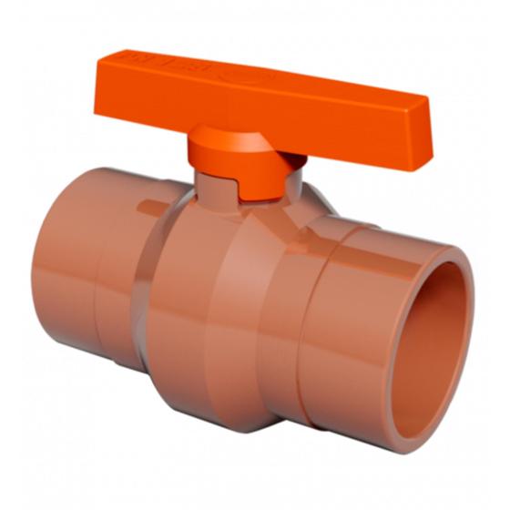 Imagem de Registro De Esfera Solda Pvc Marrom Com Bitola De 25mm Com Sistema V.A.R Durín