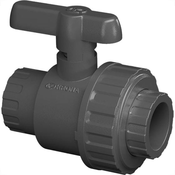 Imagem de Registro Esfera Pvc Com Uniao Soldavel Krona 40Mm
