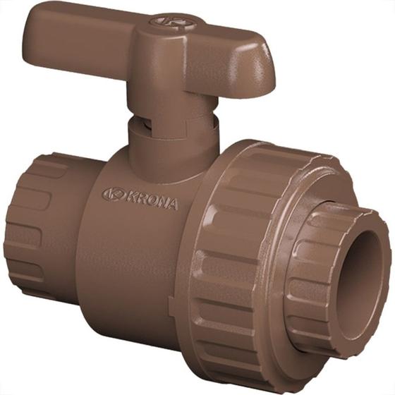 Imagem de Registro Esfera Pvc Com Uniao Soldavel Krona 60Mm