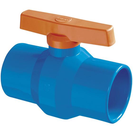 Imagem de Registro Esfera Soldável 32Mm Pvc Para Irrigação Azul Durin