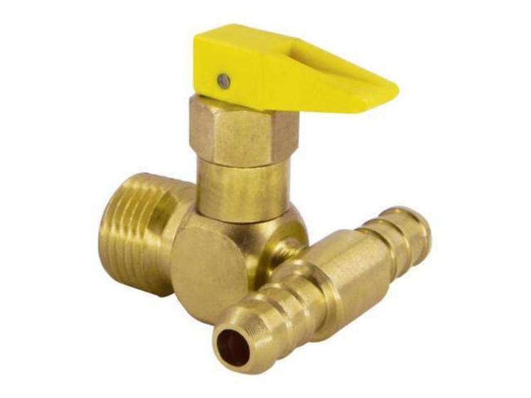 Imagem de Registro Gás Corta Fogo 1/2'' NPT(E) X 3/8'' TM Duplo - ROCO