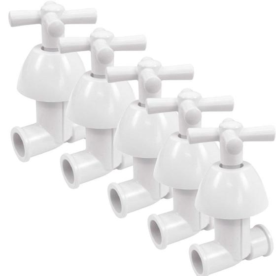 Imagem de Registro Pressão Plastilit com Canopla 25mm Embalagem com 5 Unidades