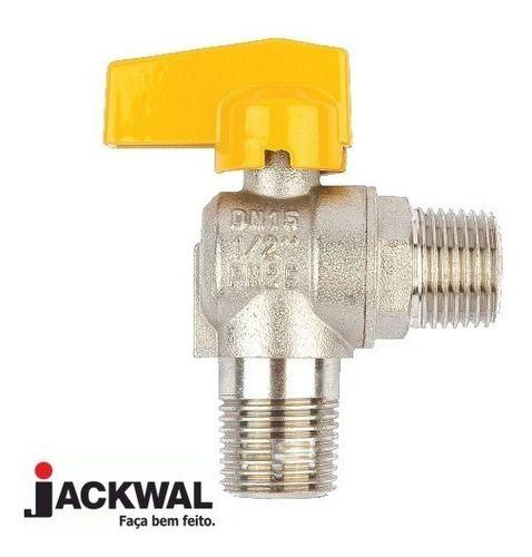 Imagem de Registro válvula gás glp esfera 1/2 x 12 npt angular jackwal