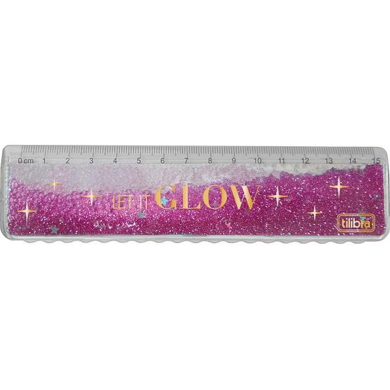 Imagem de Régua 15cm com Glitter Tilibra - Glow