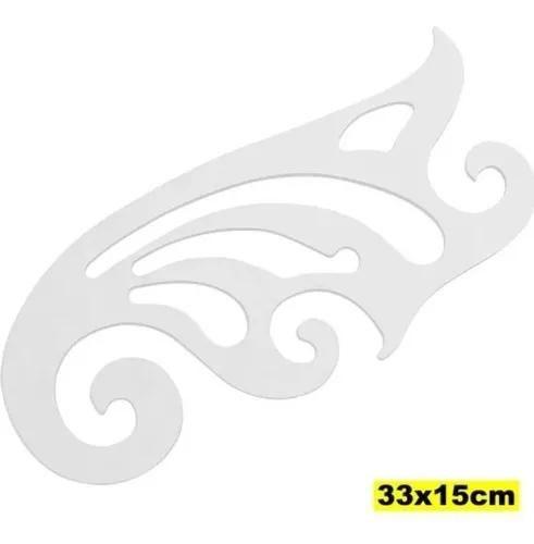 Imagem de Régua Curva Francesa Molde Alfaiate Confecção 33x15 Cm