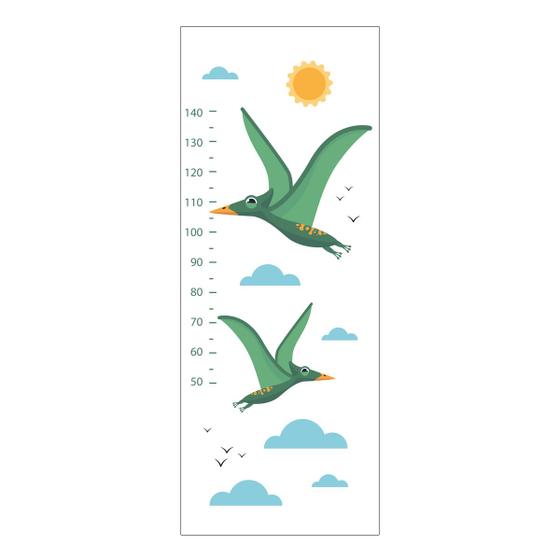 Imagem de Régua de Crescimento Adesivo Dino Verde 167 cm Altura