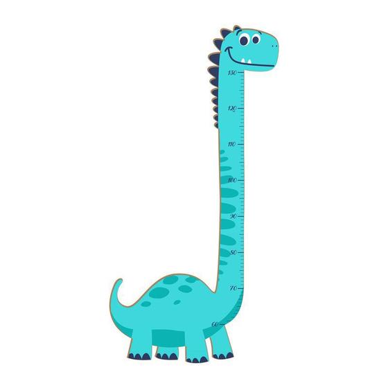Imagem de Régua de Crescimento Criança Dinossauro Infantil Decoração