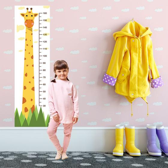 Imagem de Régua de Crescimento Infantil Adesivo de Parede Girafa