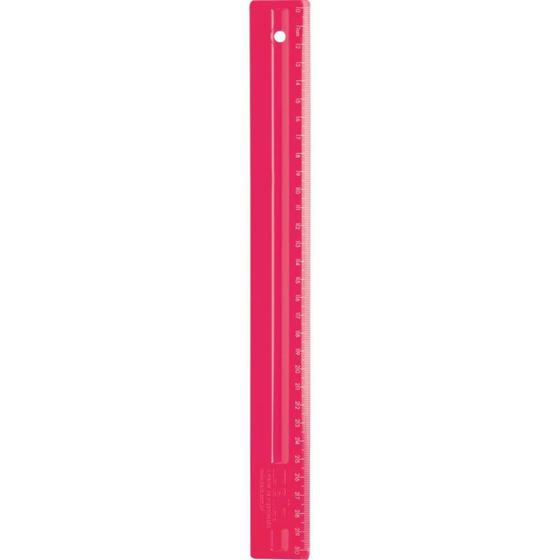 Imagem de Régua de Poliestireno FULL Color 30CM PINK Pacote com 24