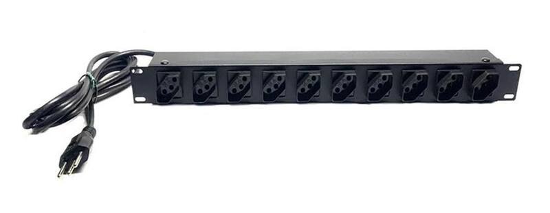 Régua De Tomada Rack 19 - 10A - 10 Tomadas 2 Metros - Ctc - Extensão ...
