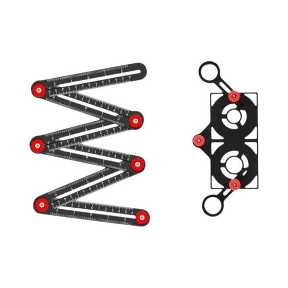 Imagem de Régua Dobrável De Liga De Alumínio 4/6/9/12 Polegada Multifuncional Posicionamento De Telha