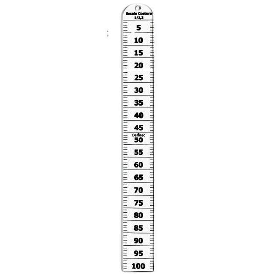Imagem de Regua escala 100 grande acrilico cristal 2mm - 90494