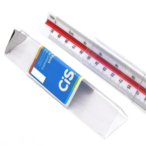 Imagem de Régua Escalímetro Triangular 30cm