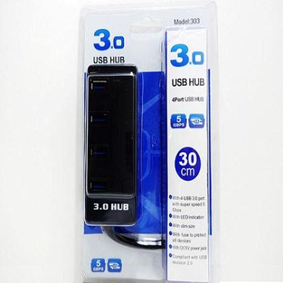 Imagem de Régua Hub Usb 3.0 4 Portas carga rápida - Importado