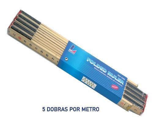 Imagem de Régua metro madeira 5d 2m c/ 1 unid  (5580)