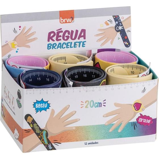 Imagem de Régua Mole Bracelete Joyful 4 Modelos - Display com 12 Unidades