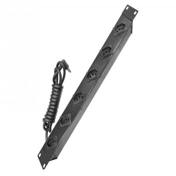 Regua Raker para rack 19 com 6 tomadas 20a metalica - Rack Organizador ...