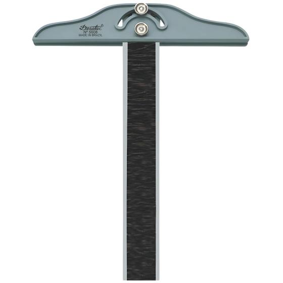 Imagem de Régua T Fenólica Trident com Borda de Acrílico e Cabeçote Fixo com 80cm - 5608